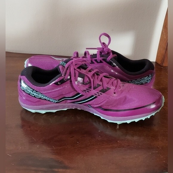 Saucony Women's Kilkenny XC 7 Spiked Track Shoes Purple/Blue Size 8.5 - Picture 4 of 9